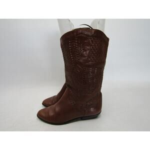 Enzo Angiolini Womens Size 7 M Brown Leather Mid Calf Fashion Boots